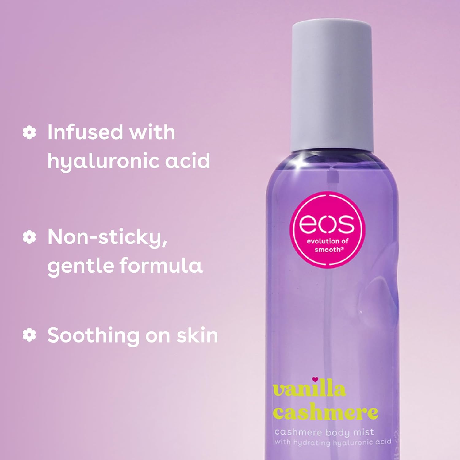 Cashmere Body Mist, Vanilla Cashmere, Soft Musk, Cozy Caramel, Hair Mist, Body Spray for Women Moisturizing, Hyaluronic Acid, Vanilla Body Spray, Vegan, Cruelty-Free, 6 Fl Oz