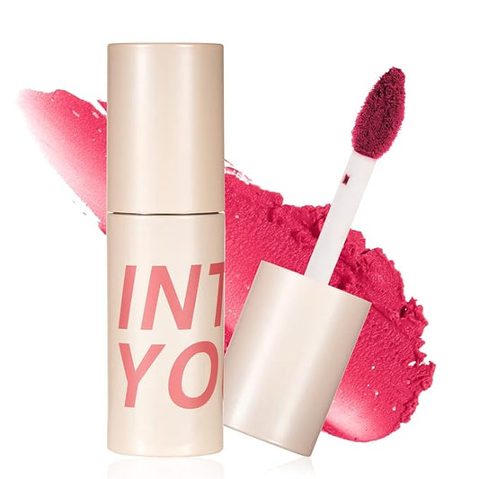 INTO YOU Matte Lipstick, Super Stay Lip Mud for Women, Lip Stain Long Lasting Waterproof, Lip Color Soft Lightweight, Smooth Lip Clay Mousse, Dual-Use For Lips And Cheek, Pink Lipstick (N2)