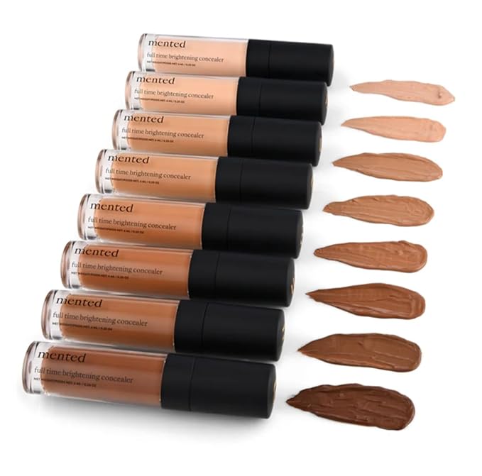 Mented Cosmetics Full-Time Eye Brightening Concealer for Women, Lightweight Full-Coverage Eye Makeup Concealer, Under Eyes Make Up Corrector, Blemishes & Contour, Noted
