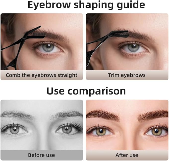 OFIDUS Eyebrow Scissors Trimmer with Comb Gift for Men and Women Stocking Stuffers