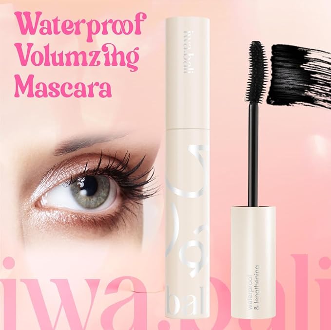 waterproof and smudge-proof mascara, volumizing, curling and lengthening mascara, long-lasting wear, naturally thickening makeup