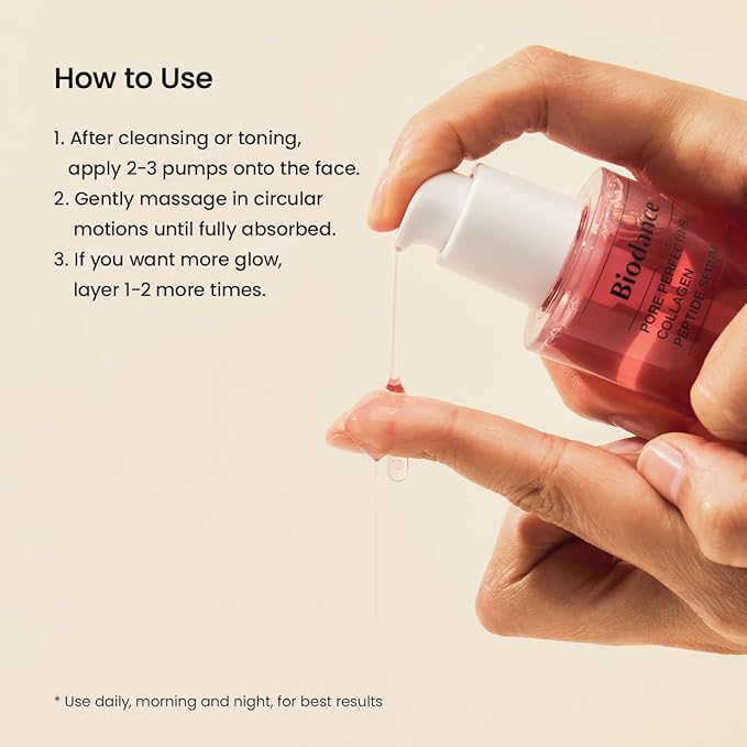 BIODANCE Pore Perfecting Collagen Peptide Serum, Skin Firming & Radiance Boost, Plumping, Pore Care, Makeup Prep Serum for All Skin Types, Korean Skincare, Stocking Stuffers | 1.01 fl.oz x 1 ea