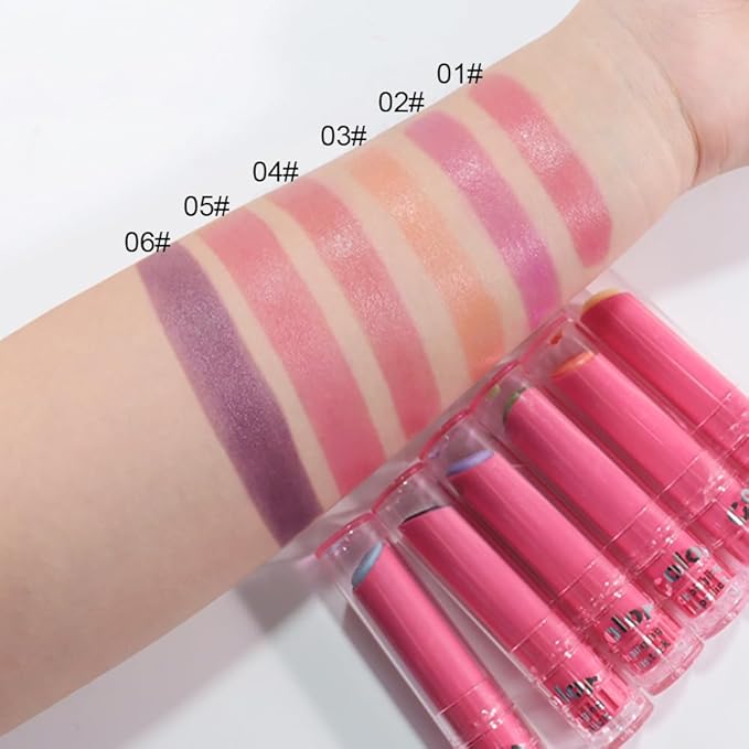 BINGBRUSH Color Changing Lipstick Set, PH Mood Peach Lip Balm and Gloss, Long Lasting Tinted Lip Stain (03# Coral Kiss, 1 Count (Pack of 1))