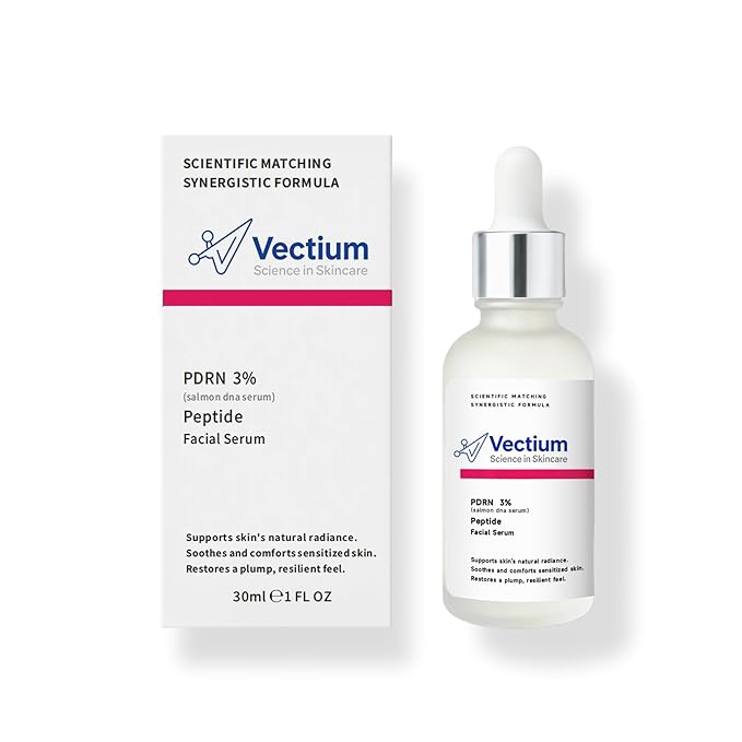 Vectium 3% PDRN Salmon DNA Facial Serum with Peptide - Helps Soothe Sensitive Skin, Supports Healthy-Looking Skin, Helps Skin Look Plump & Resilient - Suitable for All Skin Types - 30ml (1 FL OZ)