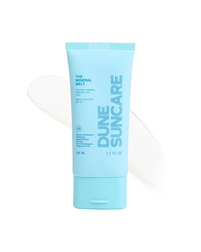 The Mineral Melt – Sheer Mineral Face Sunscreen SPF 30, Broad Spectrum, Fragrance-Free Sunblock – Hydrating, Anti-Aging, Brightening, Peptide-Packed, Award-Winning Formula (1.7 Fl Oz)