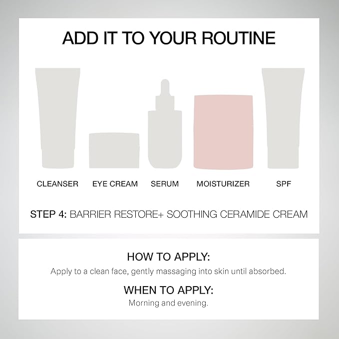 StriVectin Barrier Restore + Soothing Ceramide Cream with Ceramides + Niacinamide, Hydrating & Soothing, Fragrance‑Free, Turmeric, Face & Neck Moisturizer