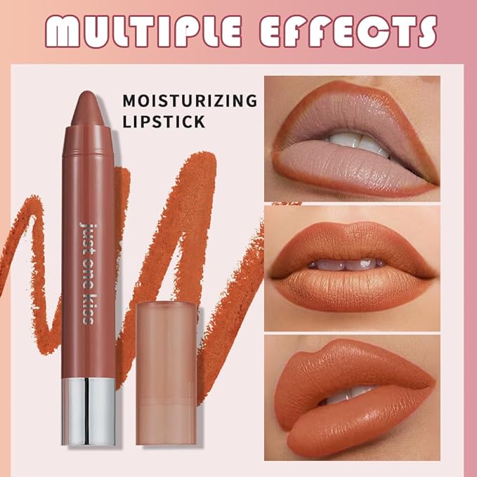 Coral Orange Hydrating Cream Lipstick Lip Crayon for Women, Moisturizing Lipstick Long-lasting Waterproof, Retractable Lips Crayon Liner for Ombre Shades, Lipgloss Tinted Lip Balm + Lips Color, 09