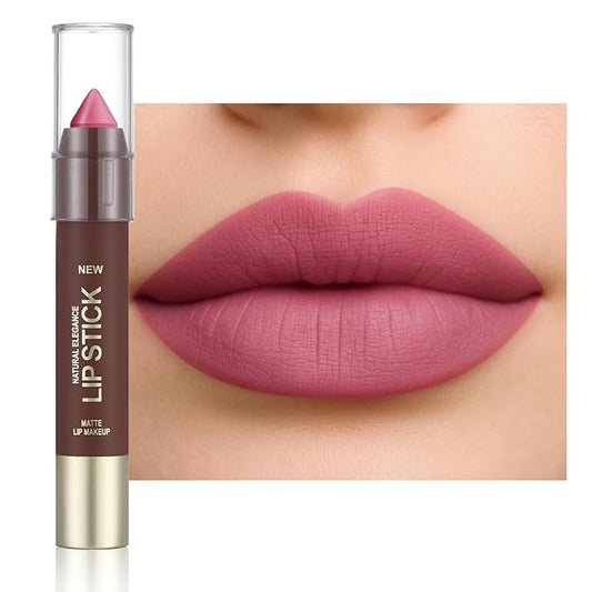 Erinde Matte Lipstick Lip Liner Crayon for Women, 24 Hour Lipstick Lip Liner Pencil, Neutral Lip Stick Lipliner Waterproof Long Lasting Smudge Proof, Vegan & Cruelty-Free, 05 Mauve