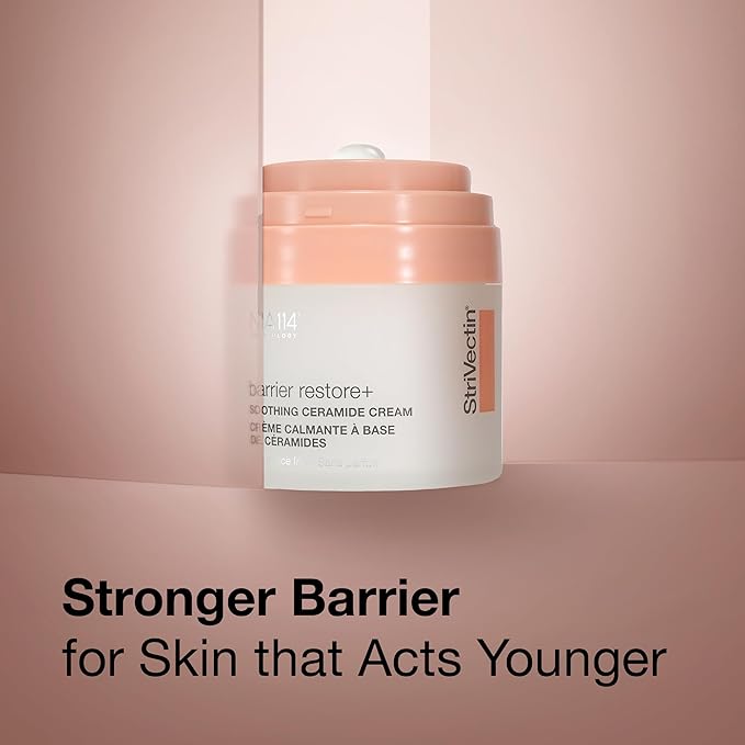 StriVectin Barrier Restore + Soothing Ceramide Cream with Ceramides + Niacinamide, Hydrating & Soothing, Fragrance‑Free, Turmeric, Face & Neck Moisturizer