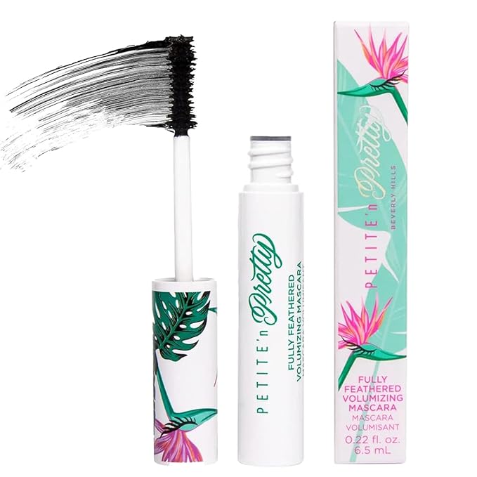 Petite 'n Pretty Fully Feathered Volumizing Mascara Duo- Non-Toxic Makeup for Kids, Tweens and Teens - Adds Instant Thickness and Definition