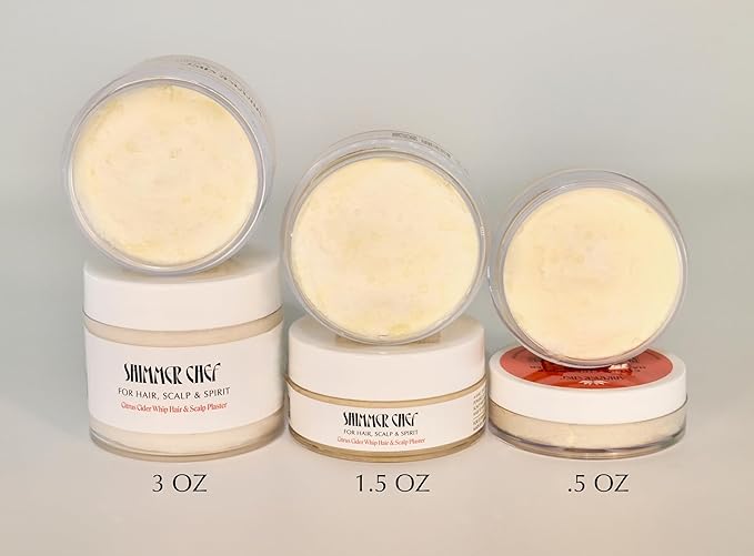 SHIMMER CHEF Citrus Cider Whip Hair Plaster | Vitamin C Infusion for Radiant Hair | Fruit Butters, Orange Peel Serum, Argan & Coconut Oils | Neurocosmetic Hair & Scalp Treatment .5 oz