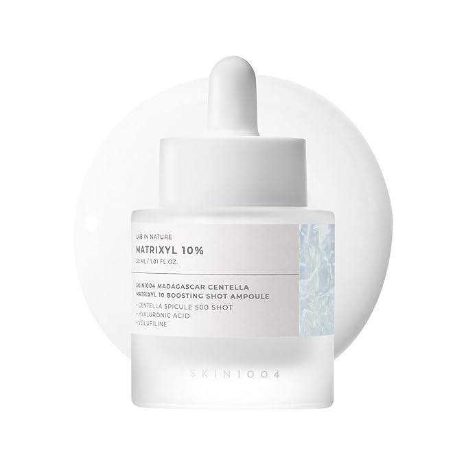 SKIN1004 Matrixyl 10% Boosting Shot Ampoule 1.01fl.oz, 30ml, Hyaluronic Acid & Spicule Serum, Korean Hydrating Facial Matrixyl & Peptide Serum for Deep Moisture, Madagascar Centella, Korean Skin Care
