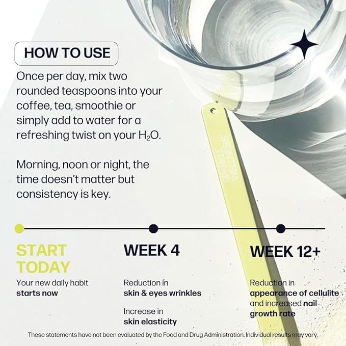 Sparkle Wellness VERISOL Bioactive Hydrolyzed Collagen Peptides | Collagen Powder with Vitamin C & Hyaluronic Acid for Hair, Skin, and Nail Health | Skin Boost Plus (Acai Lemonade) [30-Serves]