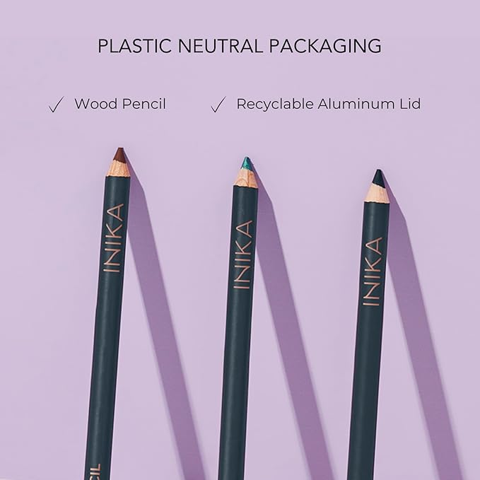 INIKA Organic Hypoallergenic Vegan Eye Pencil: Long-Lasting, Water-Resistant Makeup, Richly Pigmented with Vitamin E and Coconut Oil, Gentle for Sensitive Eyes, Cruelty-Free & Sustainable Packaging