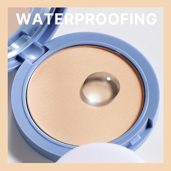 FeiCuiYun Oil Control Matte Perfection Face Powder Compact For Women, Matte Smooth Flawless Setting Powder Makeup, Polvo Compacto De Maquillaje, Waterproof Long Lasting, 0.35Oz, (125 Ivory Buff, 1)