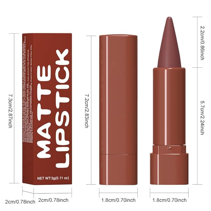 2Pcs Gradient Matte Lipstick Crayon Lip Liner pencil, Flawless Contour Gradual Ombre Effect lip Pencil, for Women Long Lasting Waterproof Smudge Proof Lipstick Pencil 02#+03#