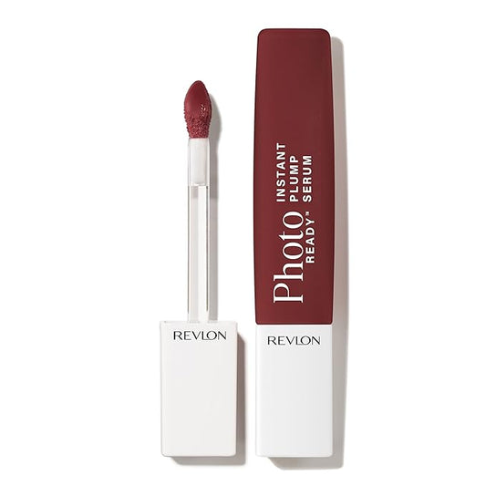 REVLON PhotoReady Instant Plump Serum, Plumping Gloss, Hydrating, Non-Sticky & High Shine Finish, 008 Spice Show, 0.25 fl oz