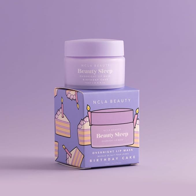 NCLA - Beauty Sleep Overnight Lip Mask | Vegan, Cruelty-Free, Clean Skincare (Birthday Cake)