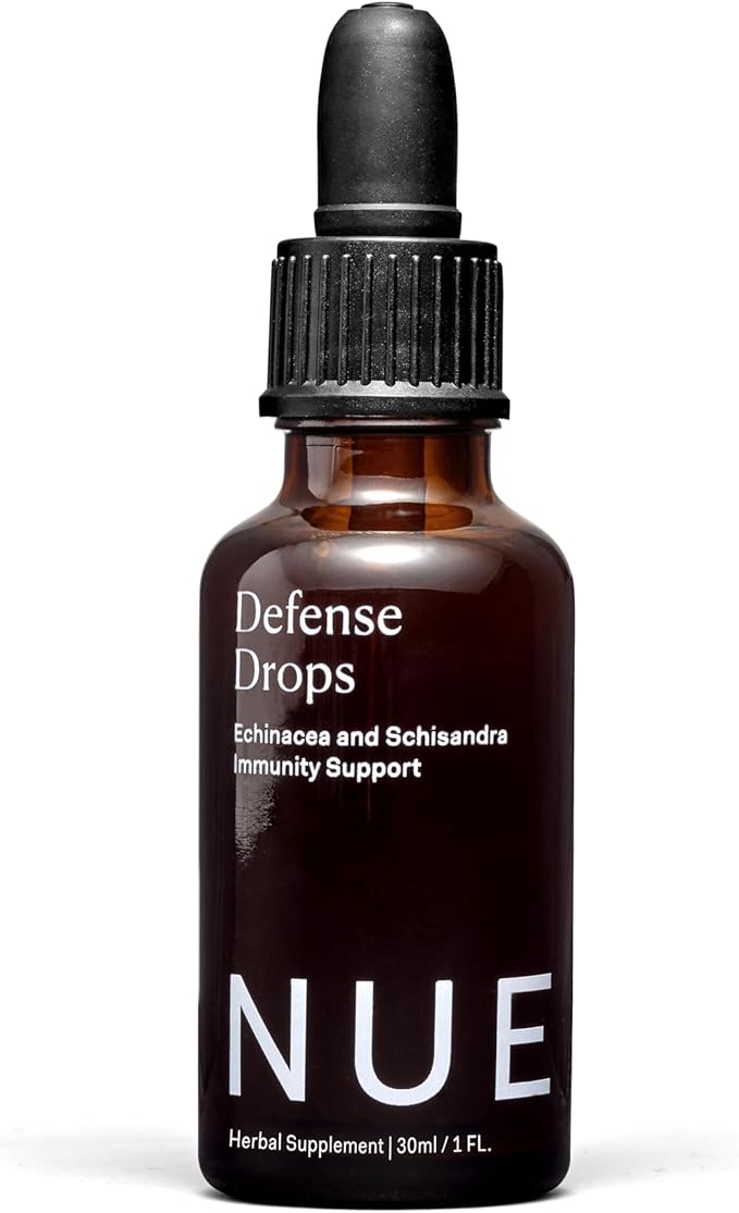 The Nue Co. Defense Drops, Supports Immunity with Adaptogen Herbs, Vegan, Cruelty Free