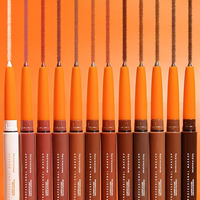 Matte Lip Liner Pencil for Shaping Lips, Retractable Creamy Brown Crayon LipLiner Pencil, Long Lasting Waterproof Lipstick Lip Liner Makeup, Vegan Beauty 08#