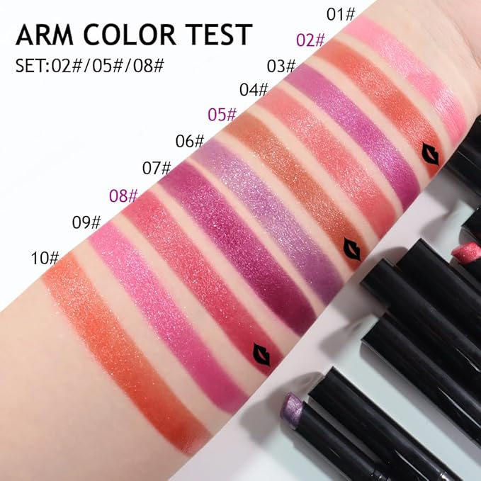 3Pcs Brown Mauve Rose Metallic Lipstick for Women,Lightweight Non-Drying Shimmer Frosted Lipstick,Glitter Lip Gloss Stain Long Lasting Waterproof Smudge Proof 24 Hour Full Coverage Lip Makeup,Vegan