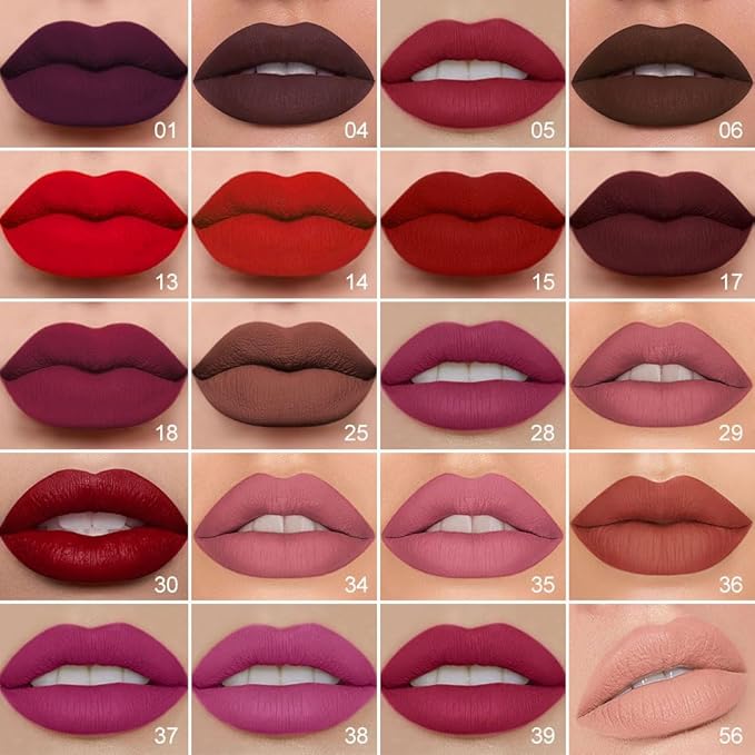 1Pcs 2 in 1 Neutral Mauve Matte Lip Liner and Liquid Lipstick Stain Makeup Set for women, Mauve Long Lasting Smudge Proof Lip Tint Matte Finish Lip Gloss for All-Day Color Hold Easy to Use 34#