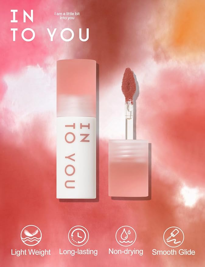 INTO YOU Matte Lipstick, Super Staying Long Lasting Waterproof Lip Clay Mousse, Dual-Use For Lips And Cheeks, Pink Lip Stain