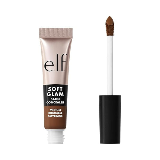 e.l.f. Soft Glam Satin Concealer, Medium Coverage For Blemishes & Under-Eye, Crease-Resistant, Long Lasting, Vegan & Cruelty-Free, 54 Deep Neutral