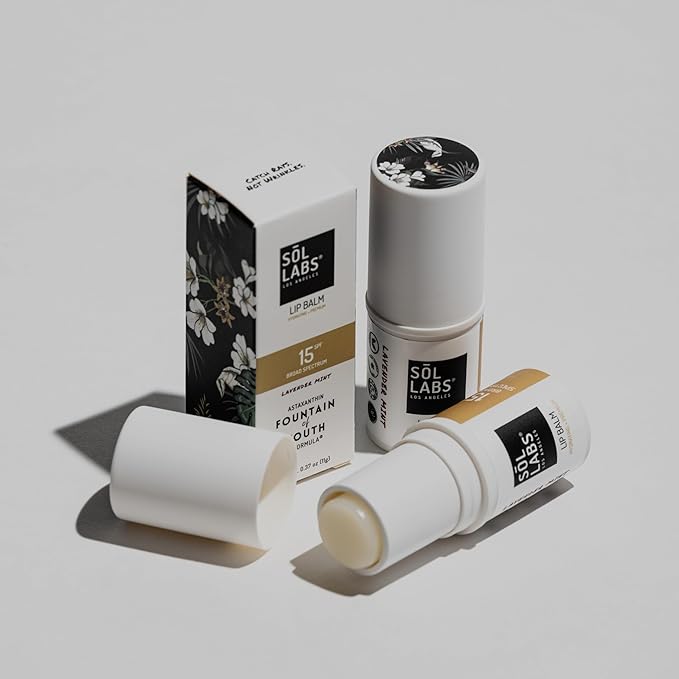 SPF 15 Lip Balm – Lip Moisturizer with SPF, Broad Spectrum Chapstick Hydration Lip Balm, Vegan & Cruelty-Free, Shea Butter Hydration, Zinc UV Protection, 11g Giant Chapstick, Lavender Mint Flavor