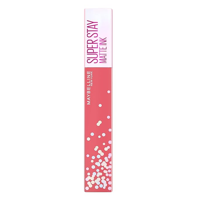 MAYBELLINE New York Super Stay Matte Ink Liquid Lipstick, Transfer-Proof, Long-Lasting, Limited-Edition Birthday-Cake-Scented Shades, Guest of Honor, 0.17 Fl Oz