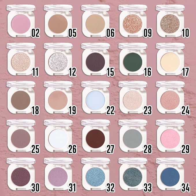 Champagne Shimmer Single Eyeshadow Makeup, Neutral Powde Eye Shadow for Women, Rose Gold Sheer Glitter Singles Eyeshadow Palette Pigmented Waterproof, sombras para ojos,Girls Eyeshadows Gift