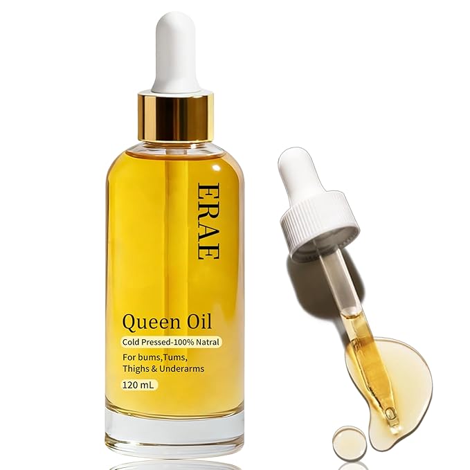 savari Erae Queen Oil - Face & Body Oil for Crepey Skin, Restores Lipid Barrier, Firming & Hydrating Treatment for Menopausal Skin, Anti-Aging for Arms, Décolletage, Hands, 4 fl oz（120ml） (1pc)