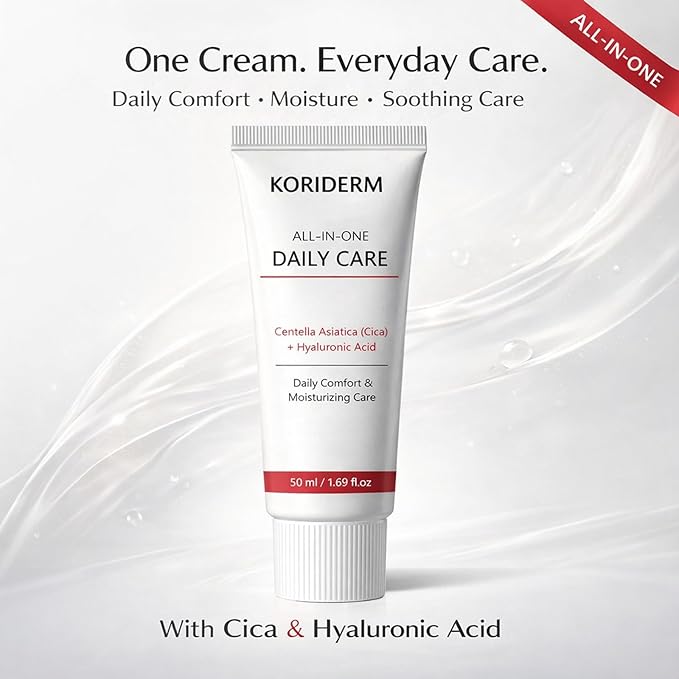 KORIDERM Time Reverse Cream, Daily Moisturizing Face Cream with Centella Asiatica (Cica) & Hyaluronic Acid – Lightweight All-in-One Skin Care for Daily Comfort – 50 mL / 1.69 fl oz (2)