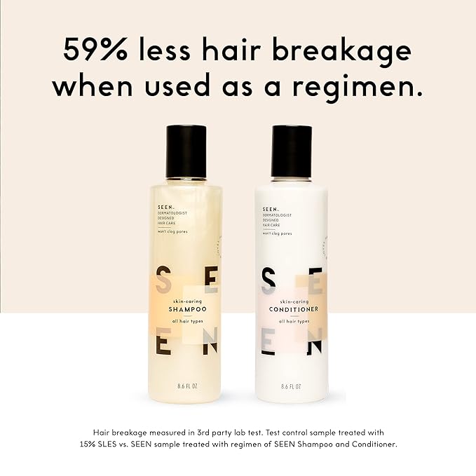 SEEN Conditioner Eco-Refill - Scented- Non-Comedogenic & Hair Conditioner- Dermatologist-Developed -Safe for Sensitive & Acne Prone Skin