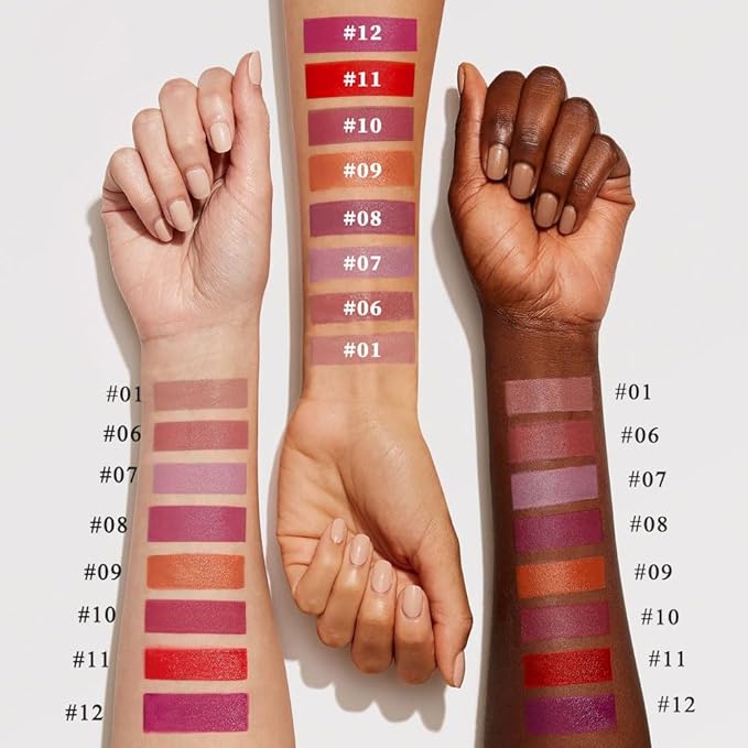 Ruby Red Hydrating Cream Lipstick Lip Crayon for Women, Moisturizing Lipstick Long-lasting Waterproof, Retractable Lips Crayon Liner for Ombre Shades, Tinted Lip Balm + Lips Color in One, 10