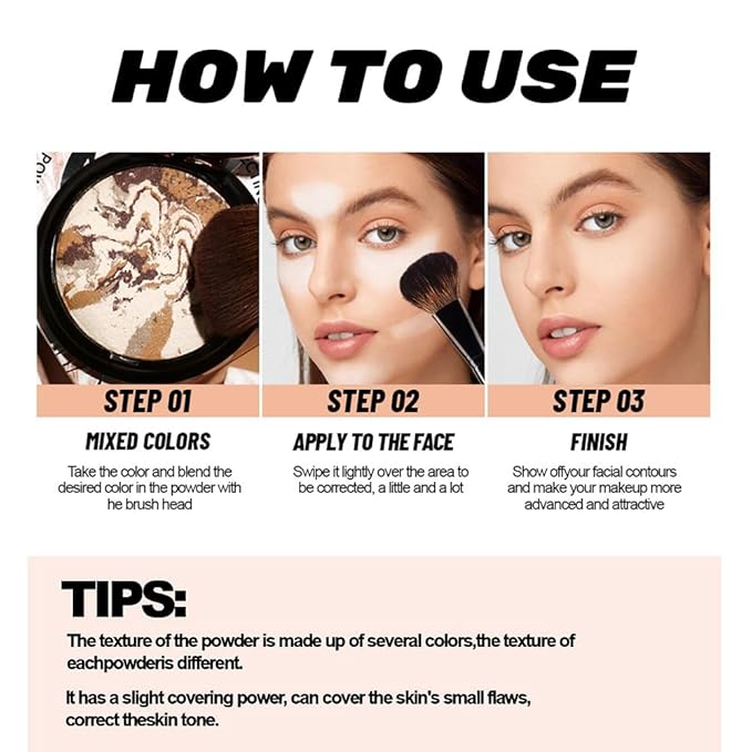 Oil Control Matte Perfection Face Powder Compact For Women, Matte Smooth Flawless Setting Powder Makeup, Polvo Compacto De Maquillaje, Waterproof Long Lasting, (Light)