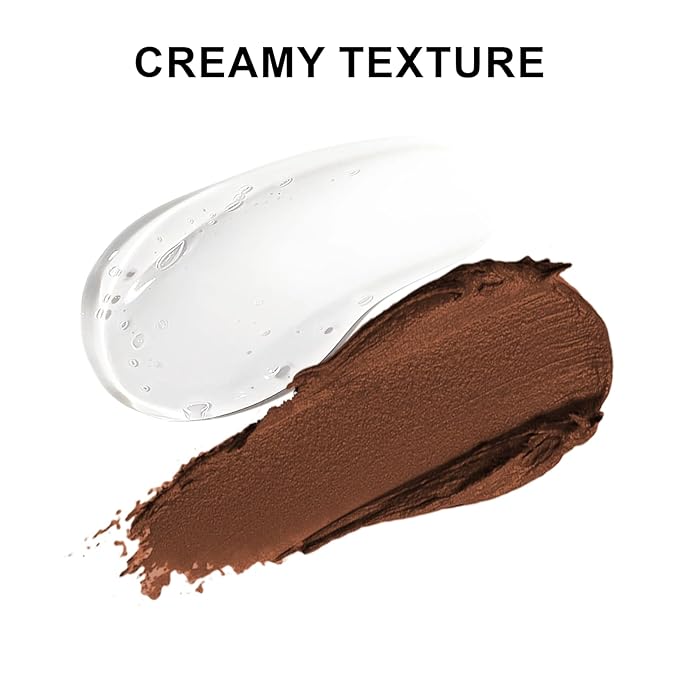 AFGHOUZ Cream Eyebrow, Brow Powder and Eyeliner Gel, Eye Brow Pomade Waterproof Highly Pigmented, Filler Thicker Brows, With Dual Head Brush 2Pcs