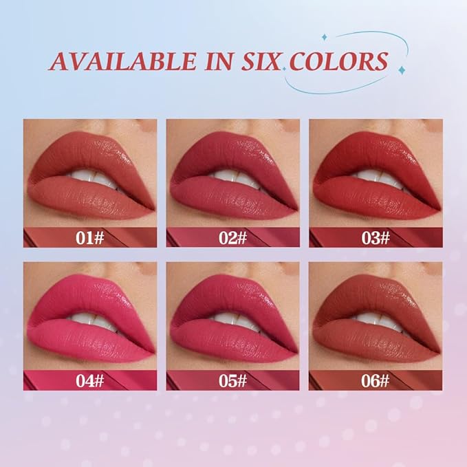 Cushion Lip Gloss Matte Lip Tint – Long-Lasting Lightweight Color, Soft Plush Applicator for Gradient Blurred Lips, Non-Sticky Velvet Finish Hydrating Lip Stain 04#–Plum Pink