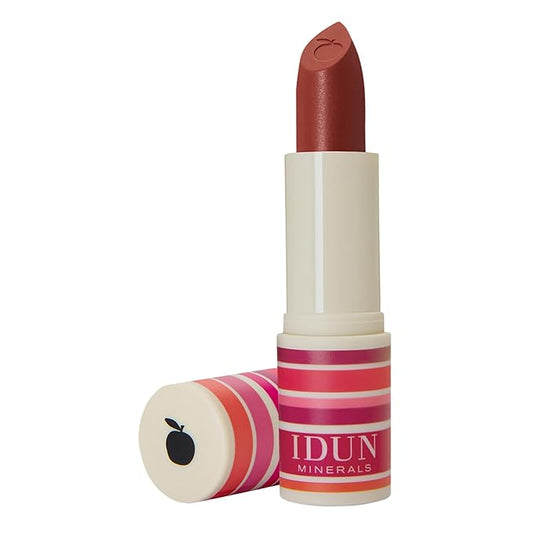 IDUN Minerals Matte Lipstick - Vegan Formula - Highly Pigmented - Rich Color Payoff - Long Lasting Wear - Suitable For All Skin Types - Jungfrubar - 0.14 Oz, Brownish Red, (I0096060)