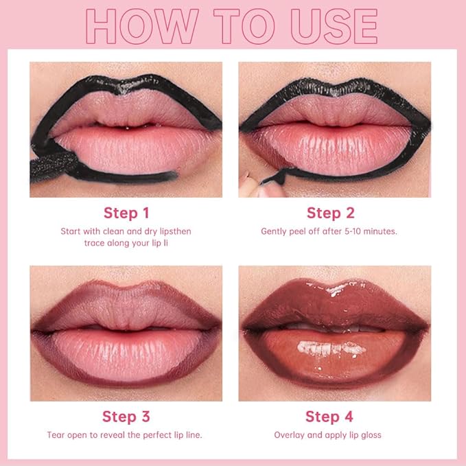 Peel Off Lip Liner & Gloss – Long-Lasting Smudge-Proof Mocha Cocoa Lip Tint & Lip Stain Liner with Hydrating High Shine Gloss for Defined, Fuller Brown Nude Lips – Waterproof Soft Glam Lip Makeup