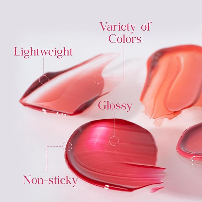 CLIO CRYSTAL GLAM TINT (010 BABY BERRY), Glossy Finish, Lightweight, Buildable, Glass-Like, Smoothing, Long-Lasting, Vivid