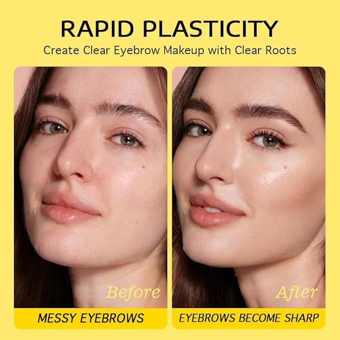 RAVE LADY Eyebrow Sculpt Gel，Long-Lasting Brows Stying Clear-Drying & Waterproof Brow Gel Creates Laminated Brows, Comb & Brush Duo Brows