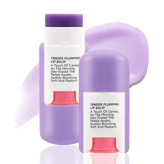 Boobeen Plumping Lip Balm, Moisturizer for Dry Chapped Lips with Fruity Flavor, Cute Mini Lip Care for On-The-Go Hydration