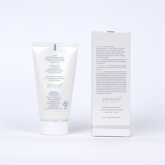 OxygenCeuticals Contour Firming Eye Cream – Hydrating & Firming Eye Cream for Puffiness, Dark Circles, Fine Lines & Wrinkles – Korean Skincare for Delicate Eye Area. 2.36 fl. oz (70ml)