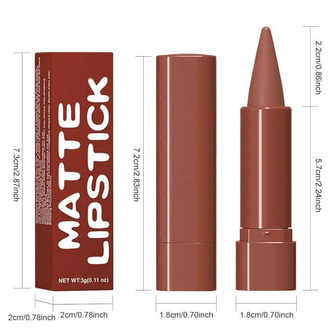 Sienna Gradient Matte Lip Liner Pencil Crayon for Women - Waterproof Smudge-Proof Kissproof Long-Wear Lip Pencil, Flawless Contour Ombre Effect Lip Crayon, Creamy Pigmented Lip Liner 04#