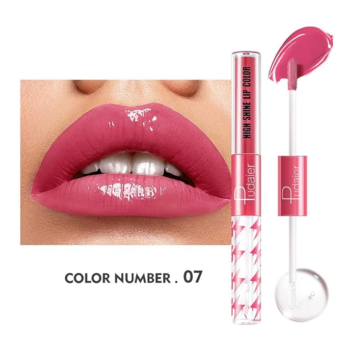 Generic Y-HaLi Double Headed Lip Gloss Moisturizing Lip Oil - Does Not Fade, Honey Lip Gloss and Red Lips - Long-lasting Formula (#07)