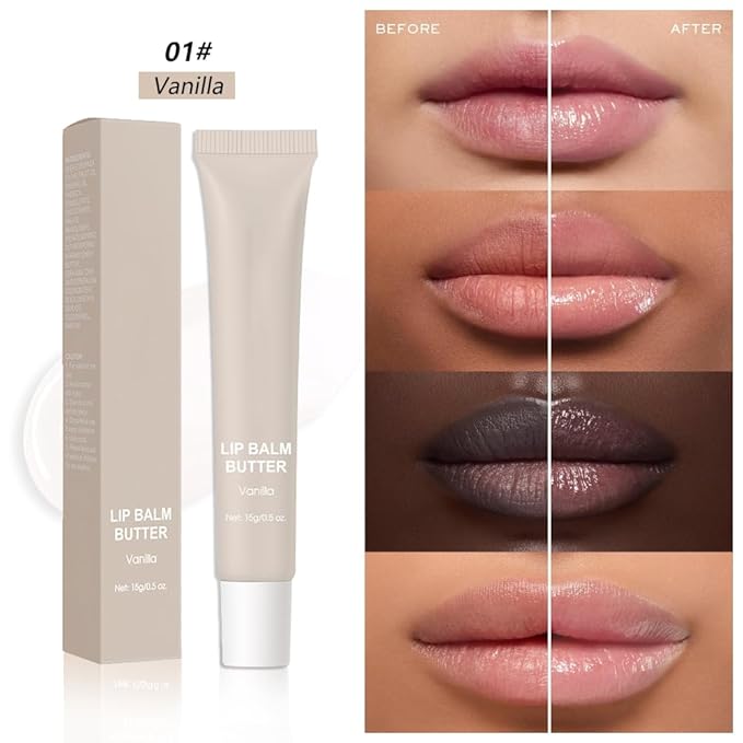 Summer Special Lip Butter Lip Balm, Ultra-Hydrating Natural Vegan Lip Balm, Sheer-Tinted Shine & Hydration, Soothes & Softens Dry Lips Skincare, Bálsamo labial hidratante #1 Vanilla