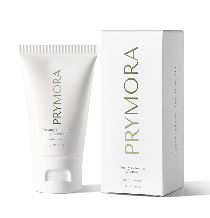 Mini Creamy Ceramide Cleanser | Purify + Soothe | Removes Impurities & Makeup, Sensitive Skin Approved | Travel Size