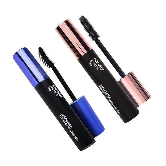 SARELLY, Mascara Kit, Volume Horse Lashes + Long Cow Lashes, Waterproof, Intense Black, Sarelly Creativo Lab