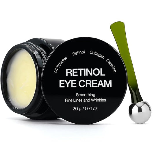 Men Retinol Under Eye Cream Anti Aging Eye Cream with Caffeine, Hyaluronic Acid, Peptides - for Dark Circles, Puffiness & Fine Lines, Firming & Brightening Under Eye - 20ml